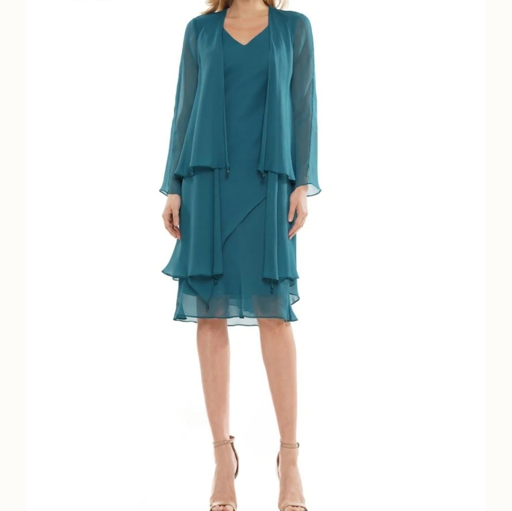 Teal Size 14 Marsoni M307 Mother of the Bride